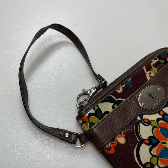 Fossil PVC Coated Leather Wristlet Wallet Small Phone Holder - Picture 7 of 7